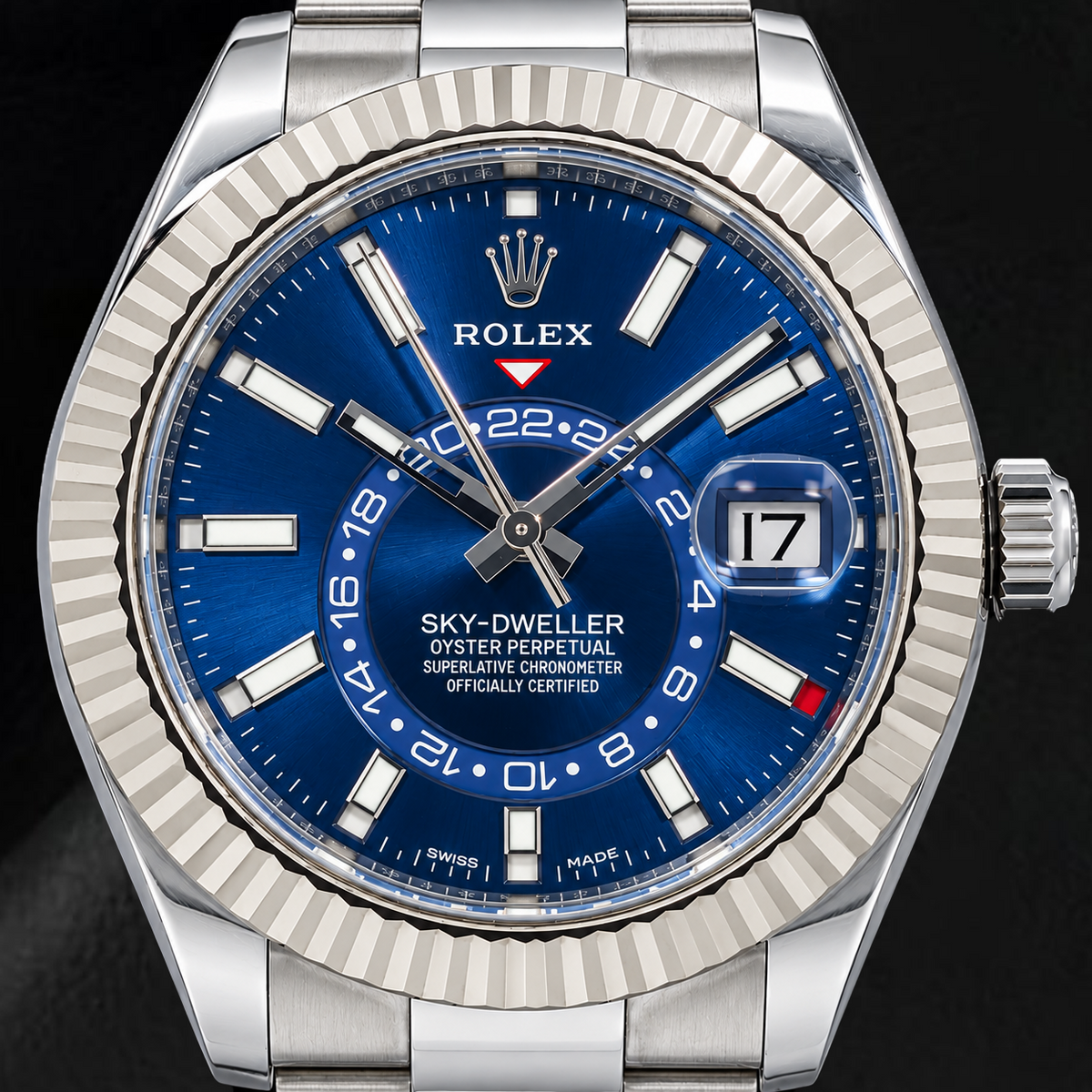Rolex Sky-Dweller 326934 42mm Blue Luminous Dial Stainless Steel Watch