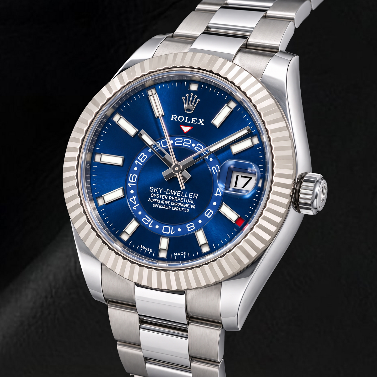 Rolex Sky-Dweller 326934 42mm Blue Luminous Dial Stainless Steel Watch