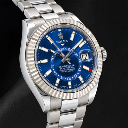 Rolex Sky-Dweller 326934 42mm Blue Luminous Dial Stainless Steel Watch