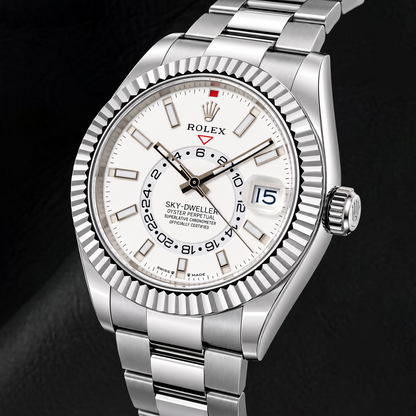 Rolex Sky-Dweller 336934 42mm White Luminous Dial Stainless Steel Watch
