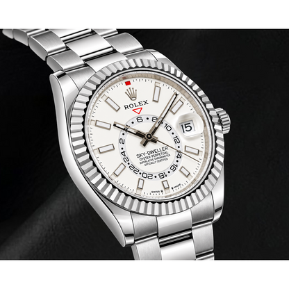 Rolex Sky-Dweller 336934 42mm White Luminous Dial Stainless Steel Watch