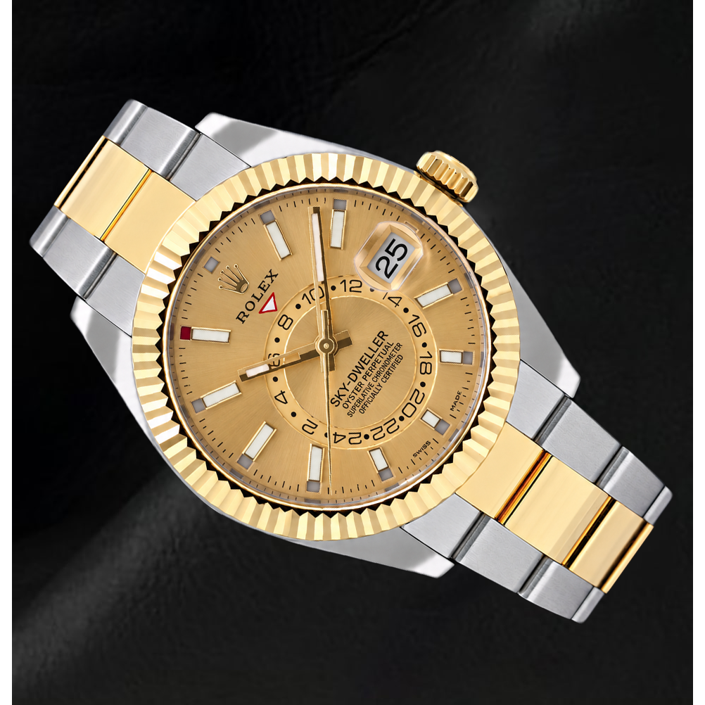 Rolex Sky Dweller 326933 42mm Champagne Dial Two Tone Watch