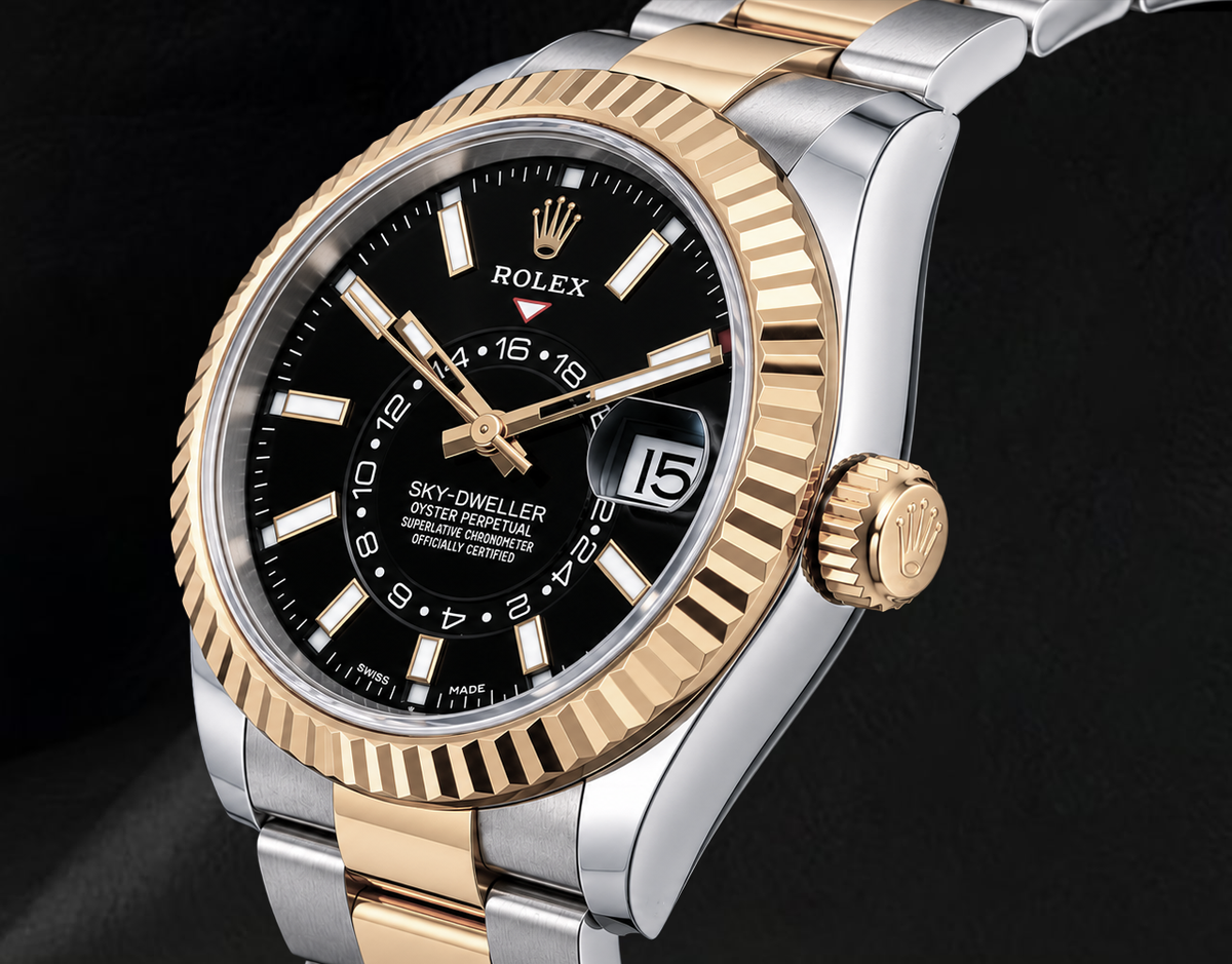 Rolex Sky Dweller 326933 Black Dial 42mm Two Tone Watch