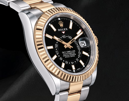 Rolex Sky Dweller 326933 Black Dial 42mm Two Tone Watch