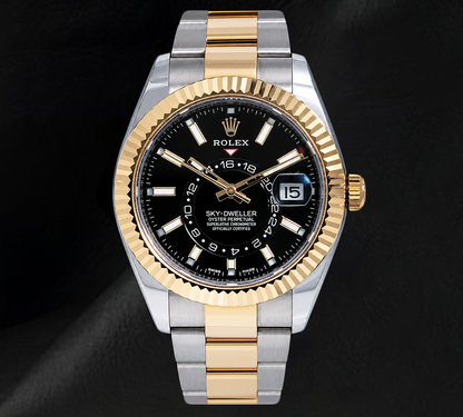 Rolex Sky Dweller 326933 Black Dial 42mm Two Tone Watch