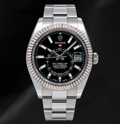 Rolex Sky Dweller 326934 Black Dial 42mm Stainless Steel Oyster Bracelet Watch