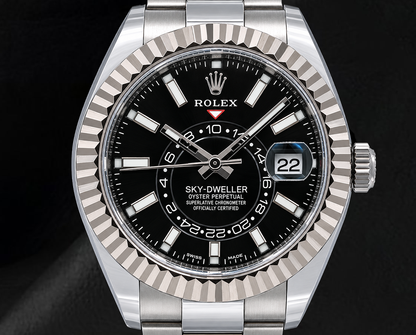 Rolex Sky Dweller 326934 Black Dial 42mm Stainless Steel Oyster Bracelet Watch