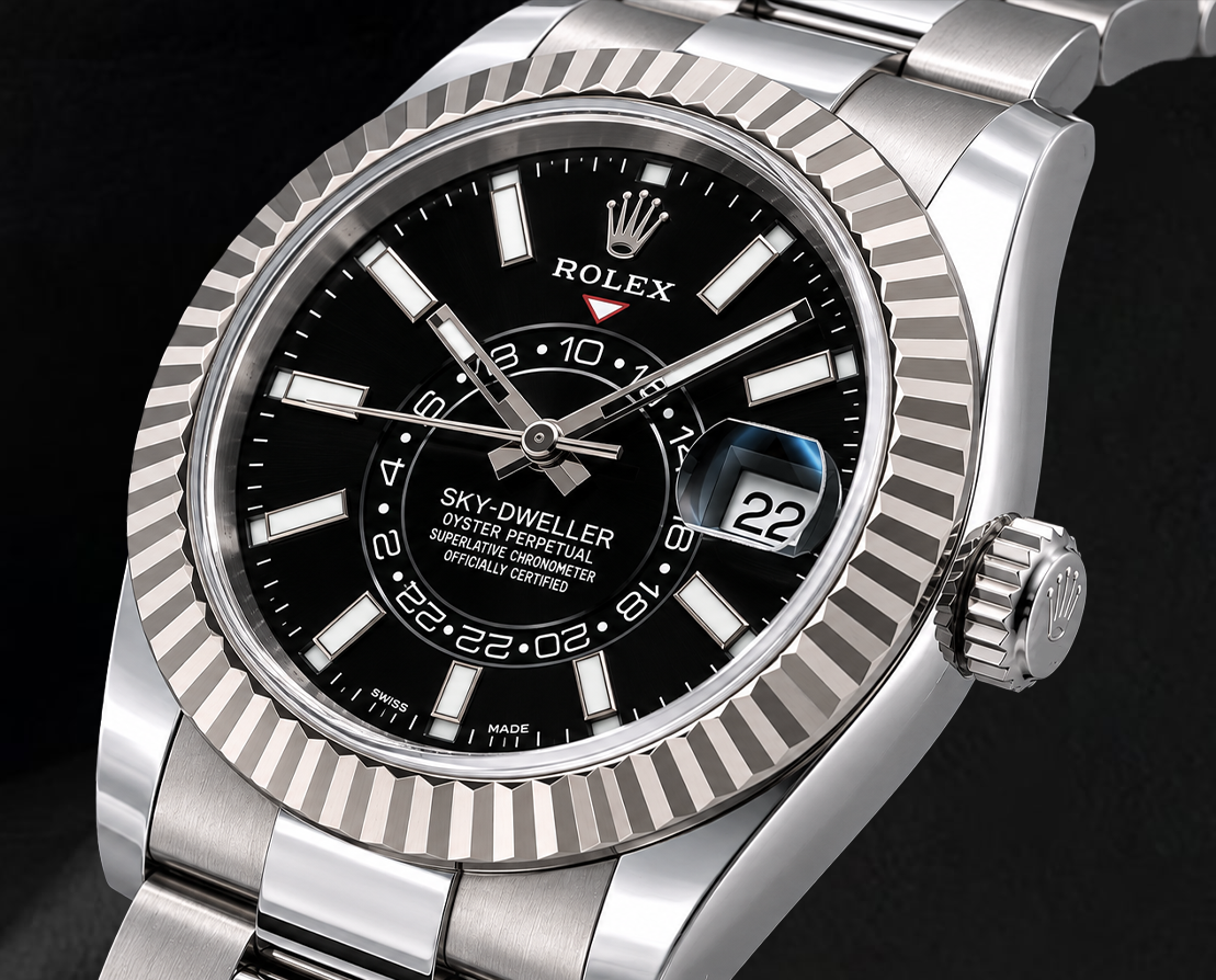 Rolex Sky Dweller 326934 Black Dial 42mm Stainless Steel Oyster Bracelet Watch