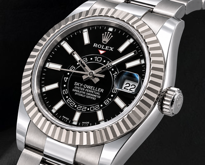 Rolex Sky Dweller 326934 Black Dial 42mm Stainless Steel Oyster Bracelet Watch
