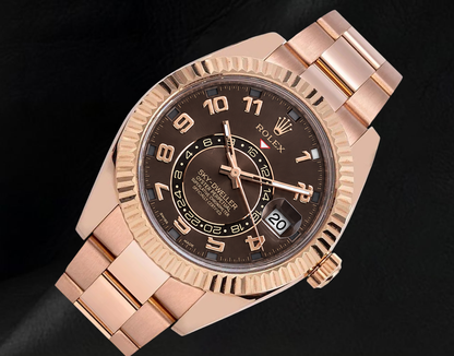 Rolex Sky Dweller 326935 42mm Chocolate Arabic Dial Rose Gold Watch