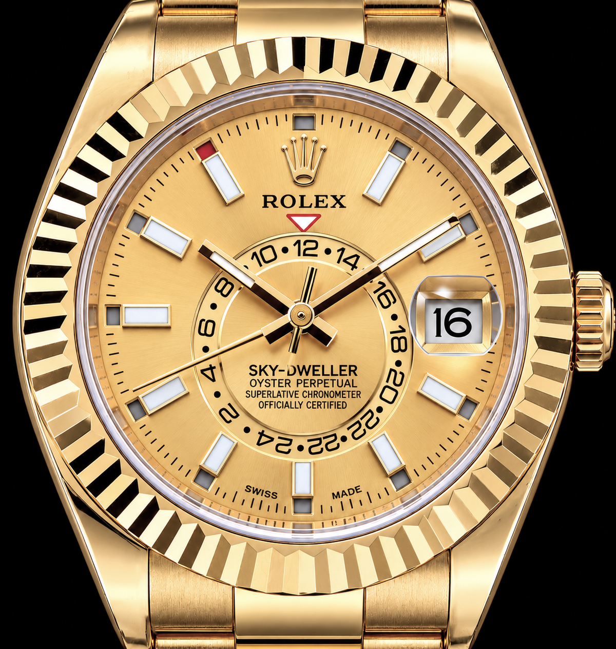 Rolex Sky Dweller 326938 42mm Champagne Dial Yellow Gold Watch