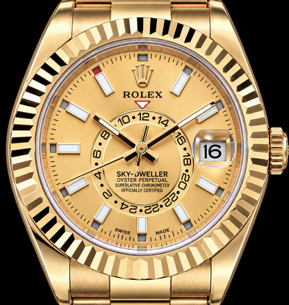 Rolex Sky Dweller 326938 42mm Champagne Dial Yellow Gold Watch
