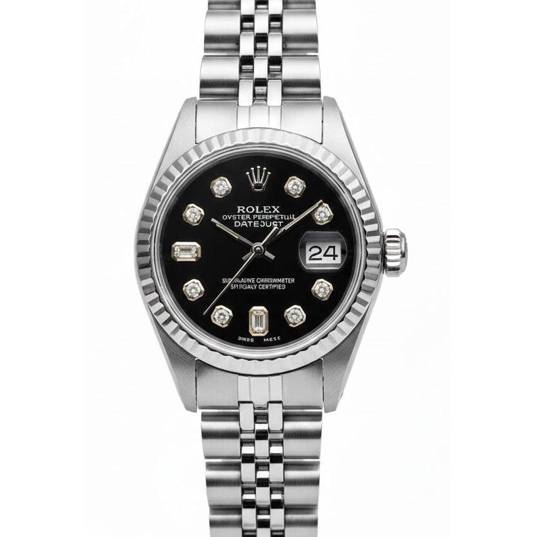 Rolex Stainless Steel Jubilee Bracelet Diamond Dial Datejust Watch