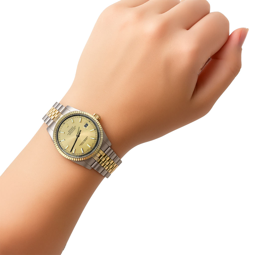 Rolex Stick Dial Datejust Men Watch Ss & Gold Jubilee Bracelet QUICK SET P1