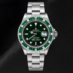 Rolex Submariner40 mm 16800 Green Luminous Dial Stainless Steel Watch