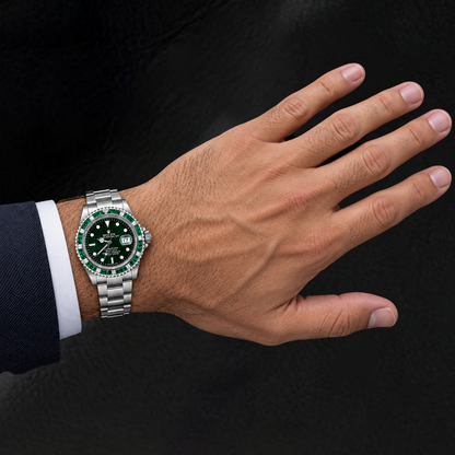 Rolex Submariner40 mm 16800 Green Luminous Dial Stainless Steel Watch