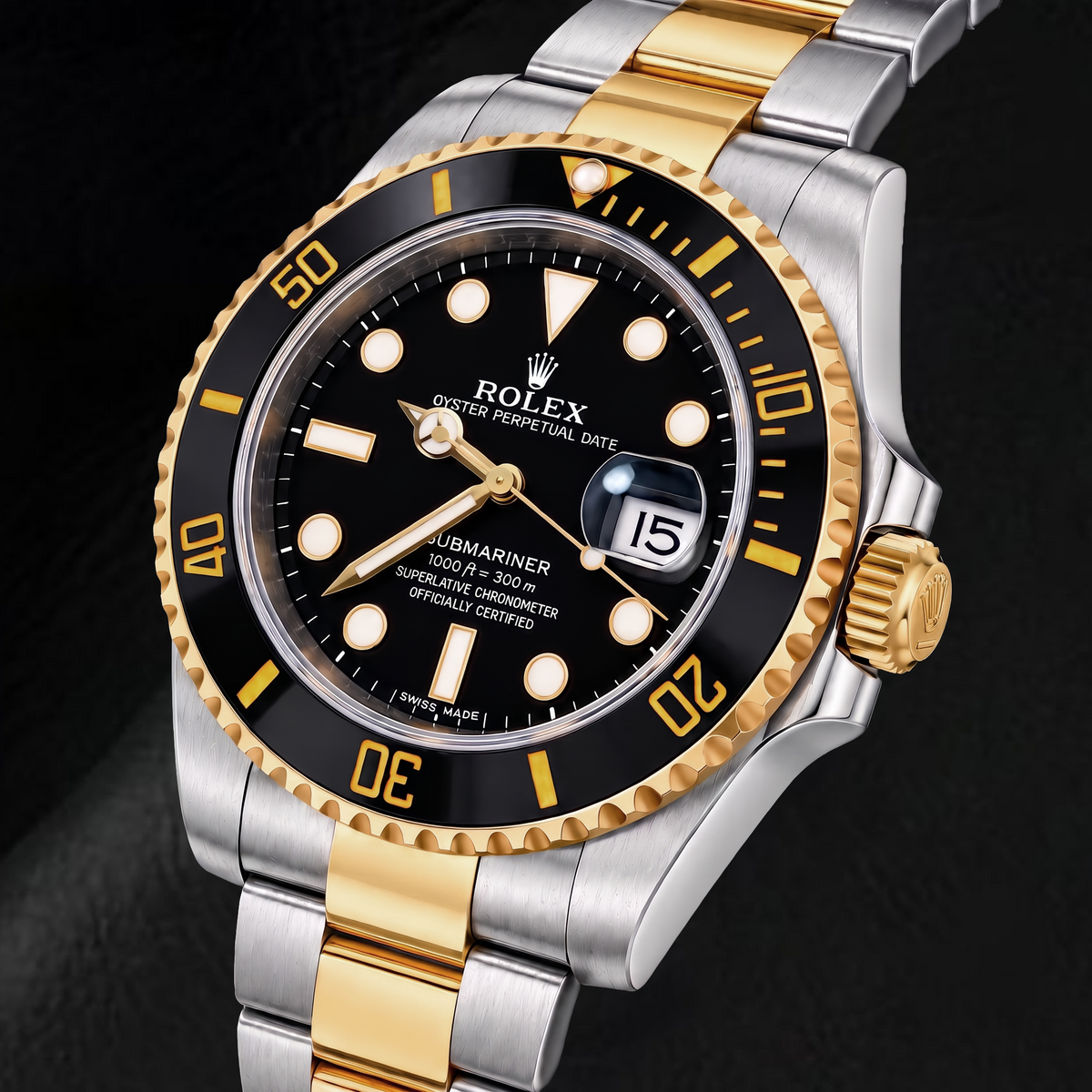 Rolex Submariner Date 116613LN 40mm Black Luminous Dial Two Tone Watch