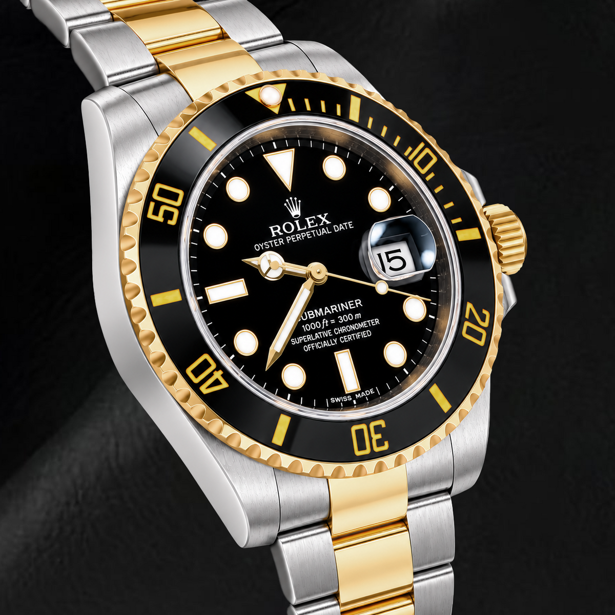 Rolex Submariner Date 116613LN 40mm Black Luminous Dial Two Tone Watch