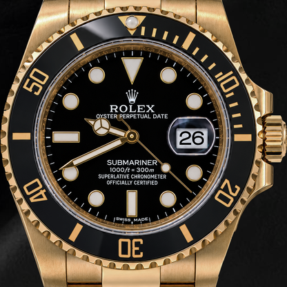 Rolex Submariner Date 40mm116618LN Black Dial Black Ceramic Bezel Watch