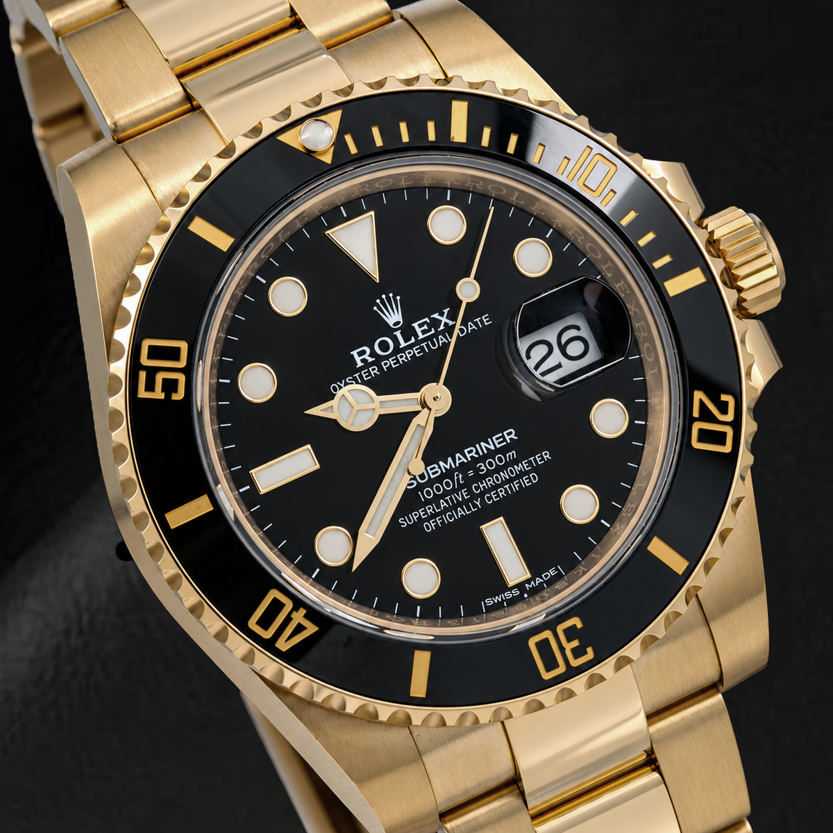Rolex Submariner Date 40mm116618LN Black Dial Black Ceramic Bezel Watch