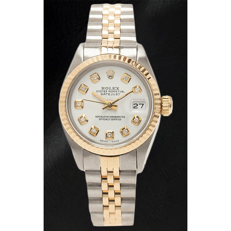 Rolex Two Tone Mother Of Pearl Dial 26 mm Lady Datejust Watch