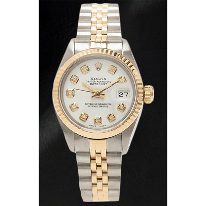 Rolex Two Tone Mother Of Pearl Dial 26 mm Lady Datejust Watch