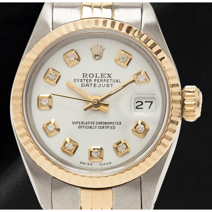 Rolex Two Tone Mother Of Pearl Dial 26 mm Lady Datejust Watch