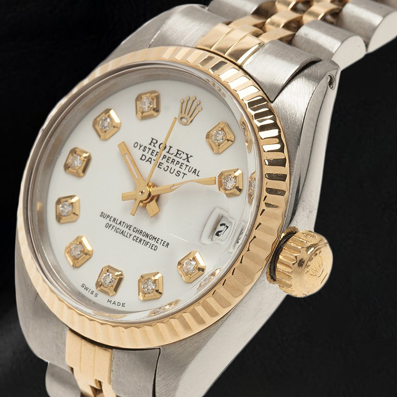 Rolex Two Tone Mother Of Pearl Dial 26 mm Lady Datejust Watch