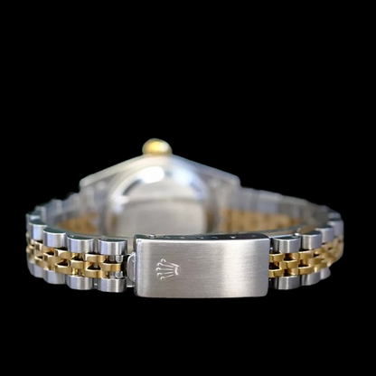 Rolex White Diamond Dial Datejust Lady Watch Ss & Yellow Gold
