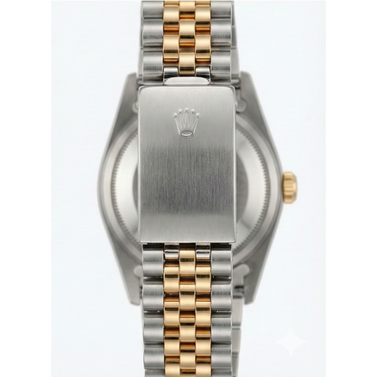 Rolex White Stick Dial Very Fine Ladies Yellow Gold Watch Jubilee