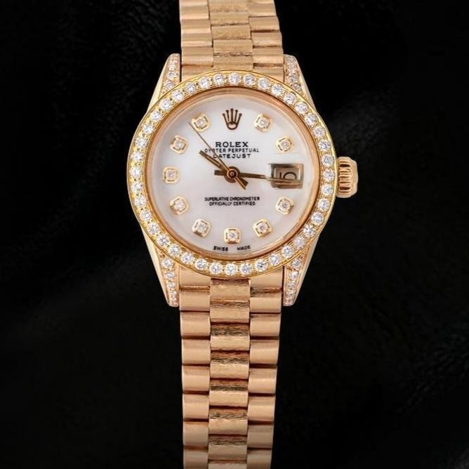 Rolex Women President Style Watch Yellow Gold 