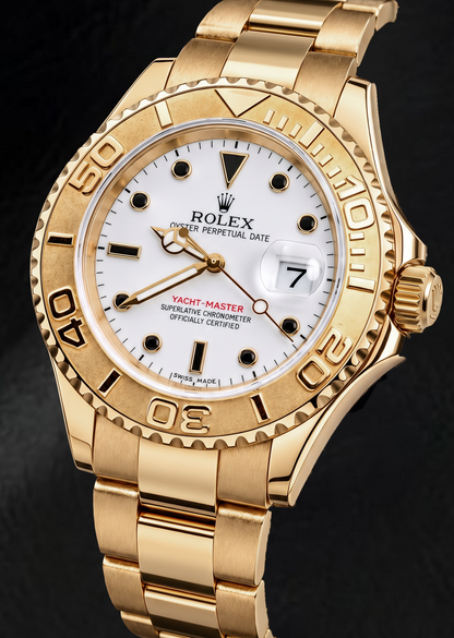 Rolex Yacht-Master 16628 40MM White Dial Yellow Gold Watch