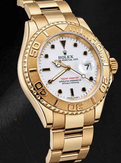 Rolex Yacht-Master 16628 40MM White Dial Yellow Gold Watch
