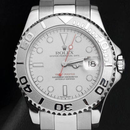 Rolex Yacht-Master 168622 35mm Platinum White Dial Stainless Steel Watch