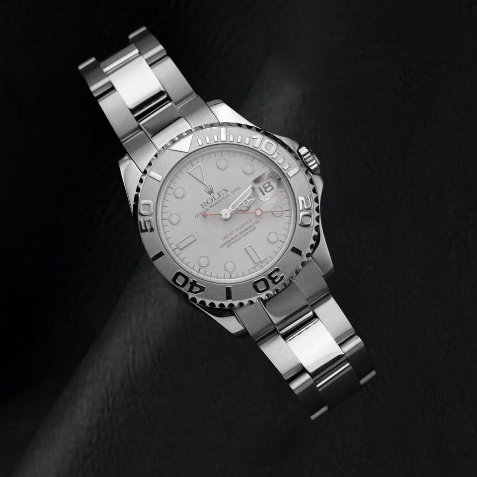Rolex Yacht-Master 168622 35mm Platinum White Dial Stainless Steel Watch