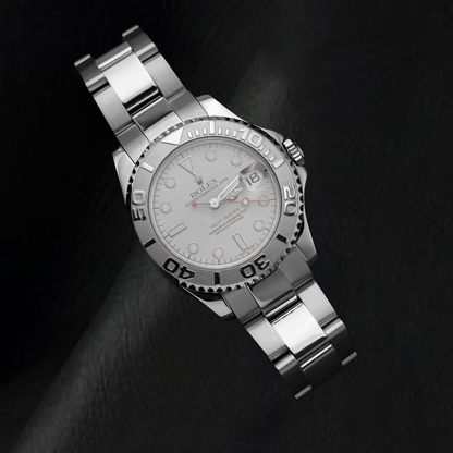 Rolex Yacht-Master 168622 35mm Platinum White Dial Stainless Steel Watch