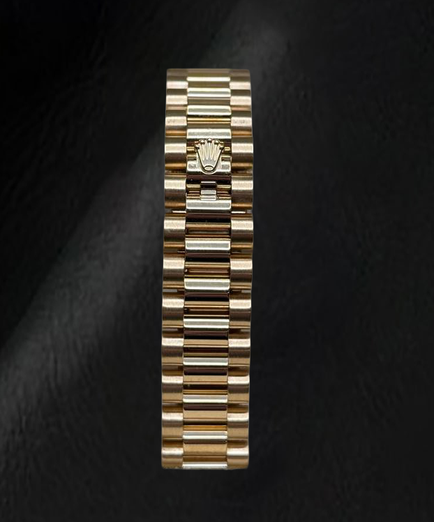 Rolex Yellow Gold Presidential 28 mm White Mother Of Pearl Diamond Dial Watch