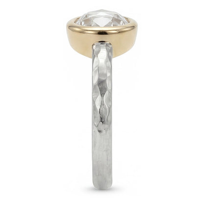 Rose Cut Brilliant Diamond Solitaire Engagement Ring 1.50 ct