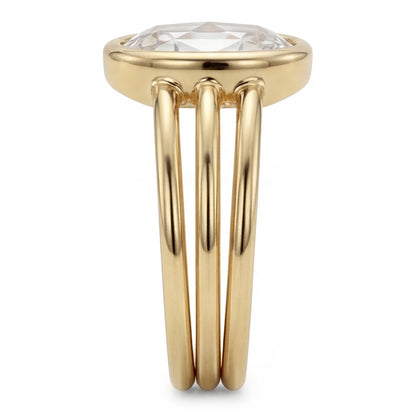 Rose Cut Single Stone Ring – Brilliant Diamond 3 ct 14K Yellow