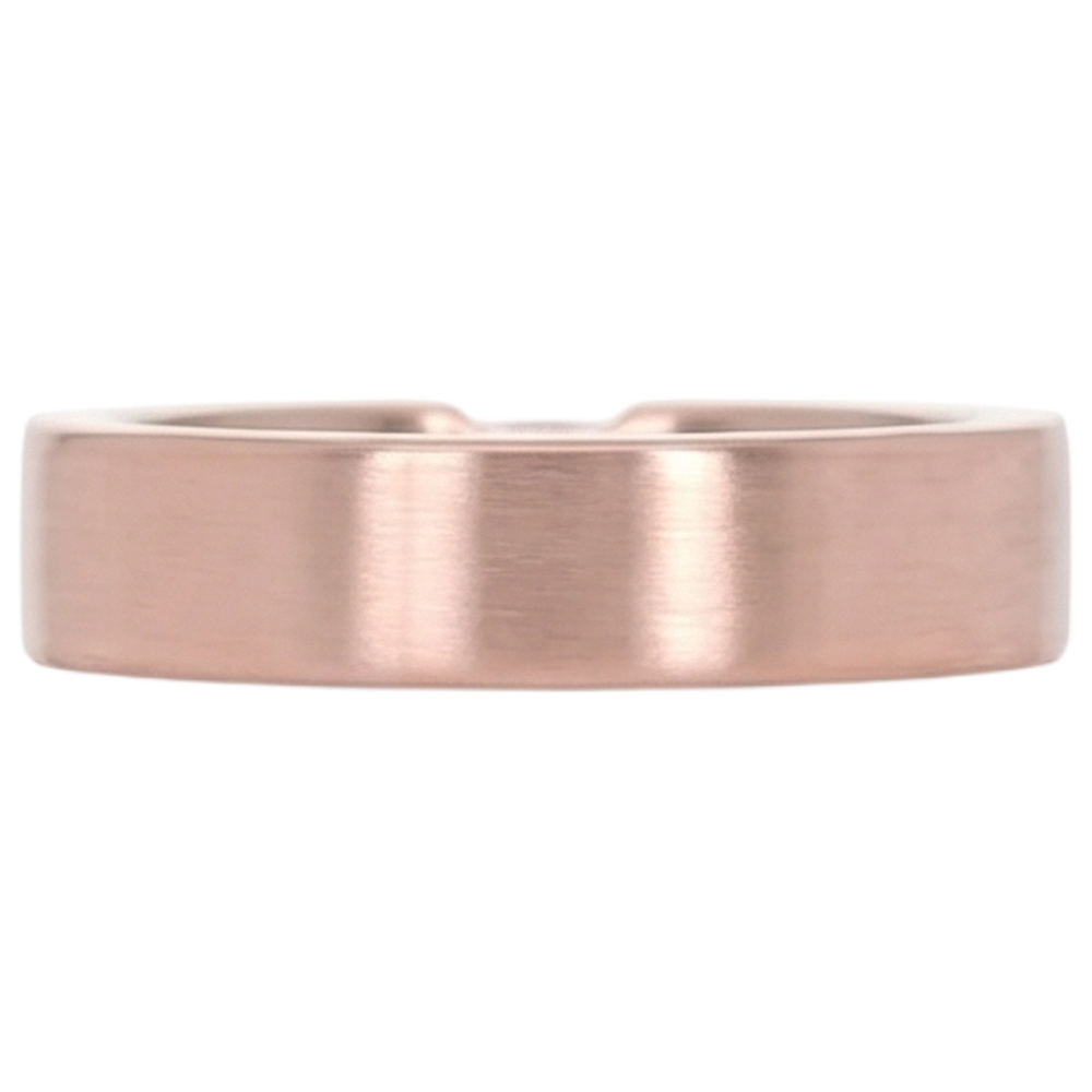 Rose Gold 10K Tension Set Round Men's Ring 0.75 Carats Diamond