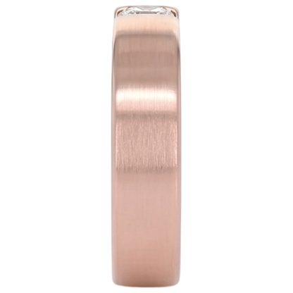 Rose Gold 10K Tension Set Round Men's Ring 0.75 Carats Diamond