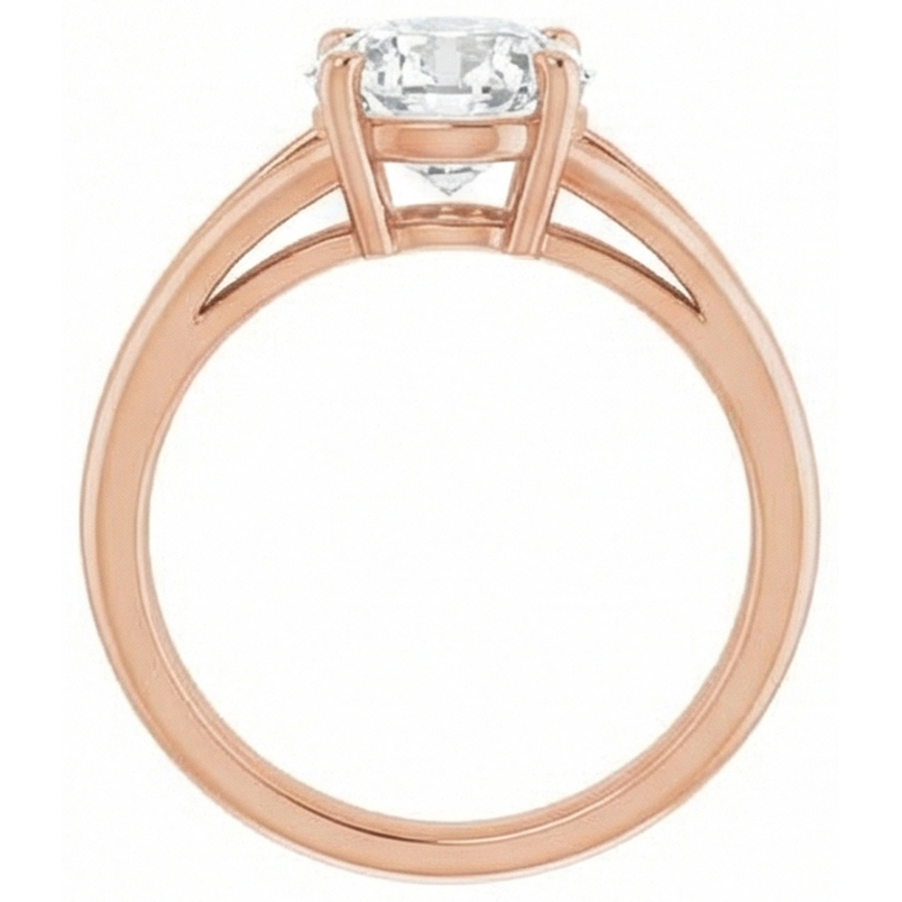 Rose Gold Oval Mined Natural Real Diamond ( Not Lab Grown ) Old Cut Split Shank Ring 4.50 Carats