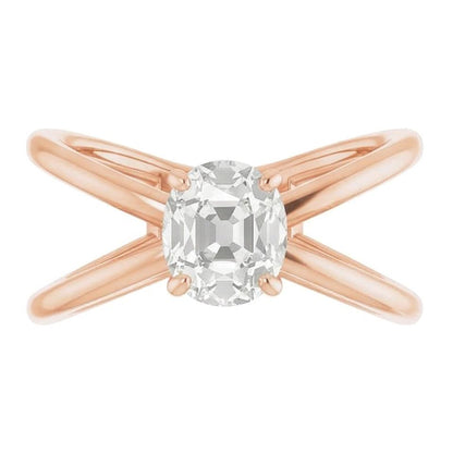natural oval diamond 3ct ring side angle