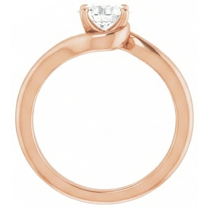 Rose Gold Round Old Mine Engagement Natural Diamond Ring 1.50 Carats