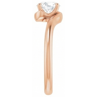 Rose Gold Round Old Mine Engagement Natural Diamond Ring 1.50 Carats