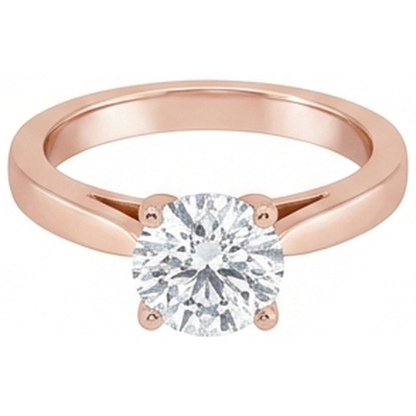 Rose Gold Solitaire 1 Carat Natural Earth Mined Diamond Engagement Ring New 4 Prongs