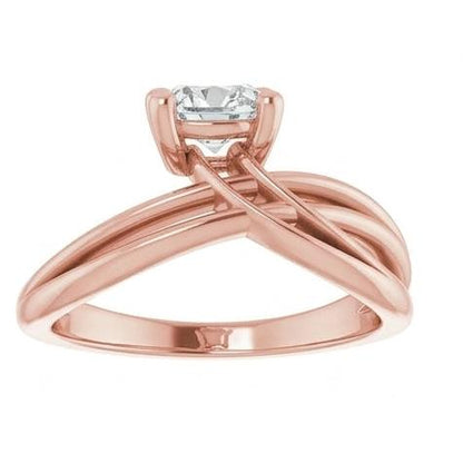 natural cushion diamond 5ct ring profile view