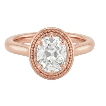 natural oval diamond 4ct ring close up detail