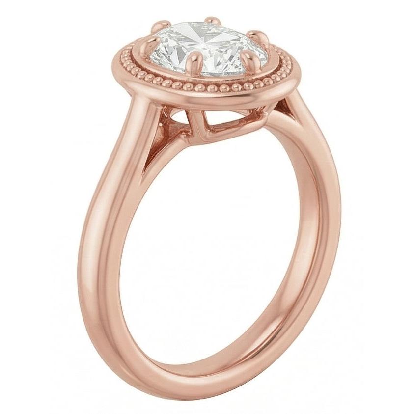 natural oval diamond 4ct ring top view