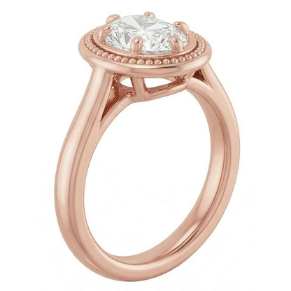 natural oval diamond 4ct ring top view